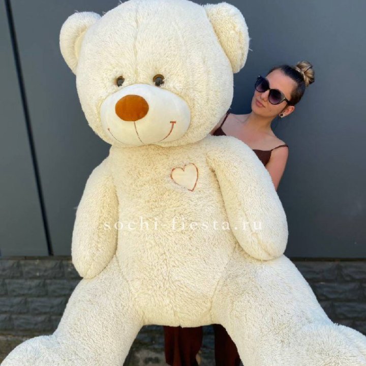Белый плюшевый мишка большой в Тольятти