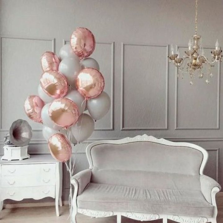 Фонтан шаров "Софт рози" в Тольятти