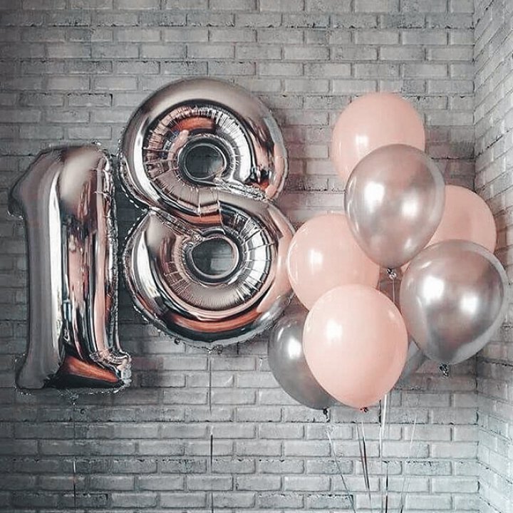 Фольгированный шар Серебряная Цифра в Тольятти