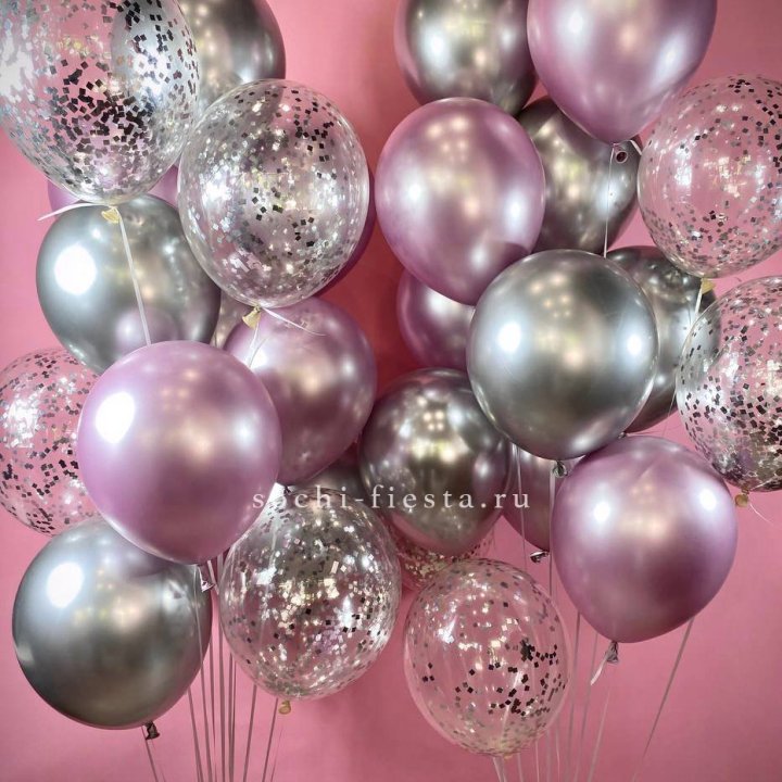 Фонтан шаров "Сильвер пинк" в Тольятти