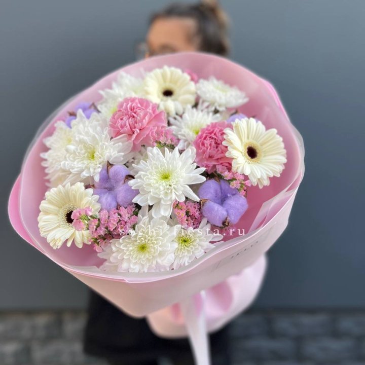 Букет цветов "Пинк спринг" в Тольятти