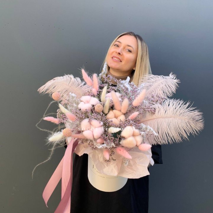 Авторский бокс с сухоцветами в Тольятти