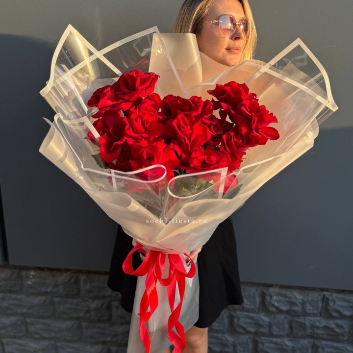  Букет  высоких роз 15 шт в Тольятти