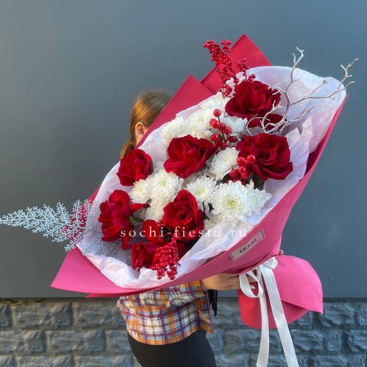 Букет "Яркая зима" в Тольятти