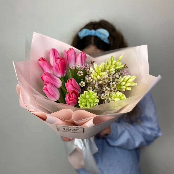  Дуо тюльпаны и гиацинты в Тольятти