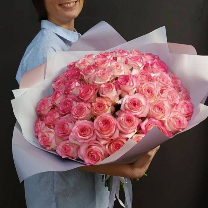 101 роза Джумилия в оформлении  в Тольятти