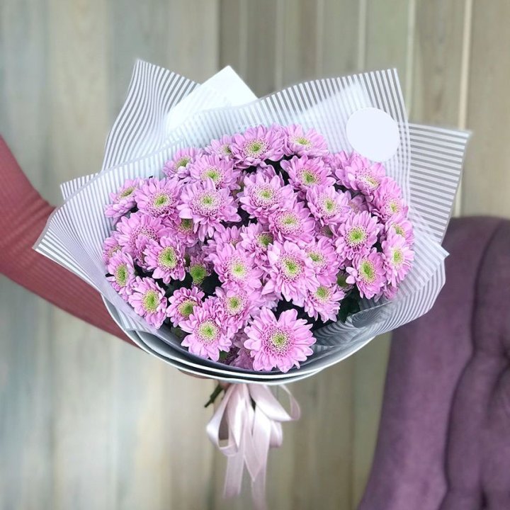 Букет розовых хризантем в Тольятти