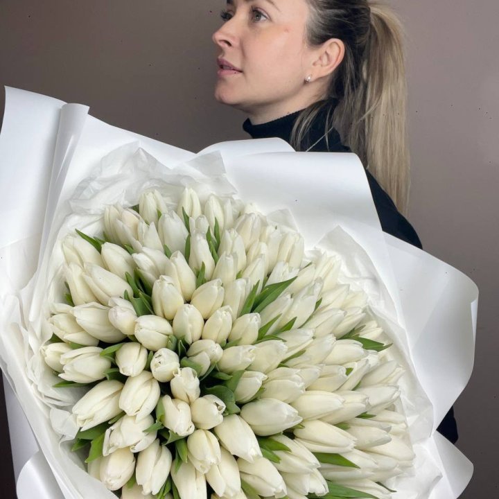 101 белый тюльпан №2 в Тольятти