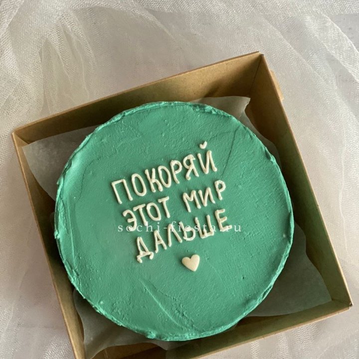 Бенто-торт "Покоряй этот мир" в Тольятти