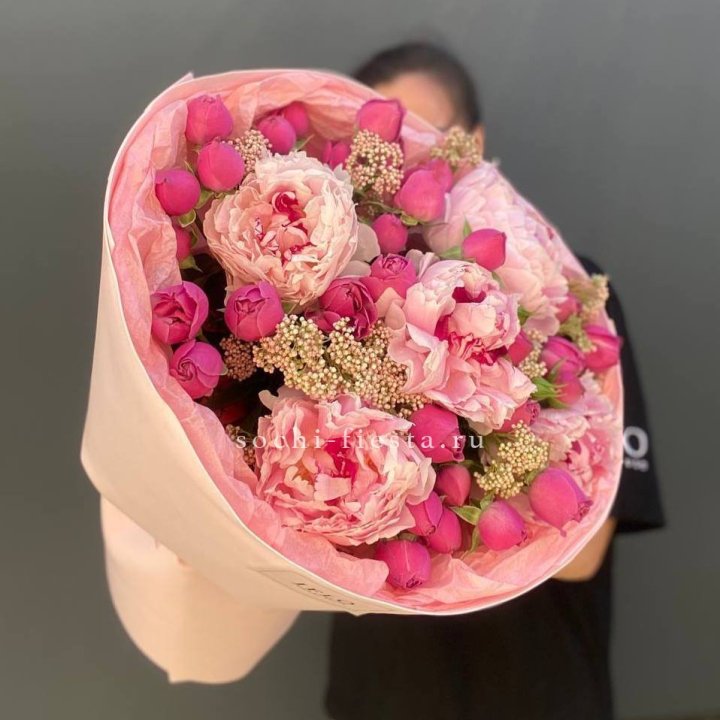 Букет с пионами "Преференс" в Тольятти