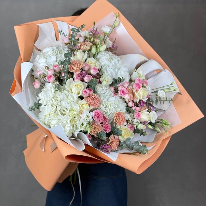 Макси-букет кремовый в Тольятти