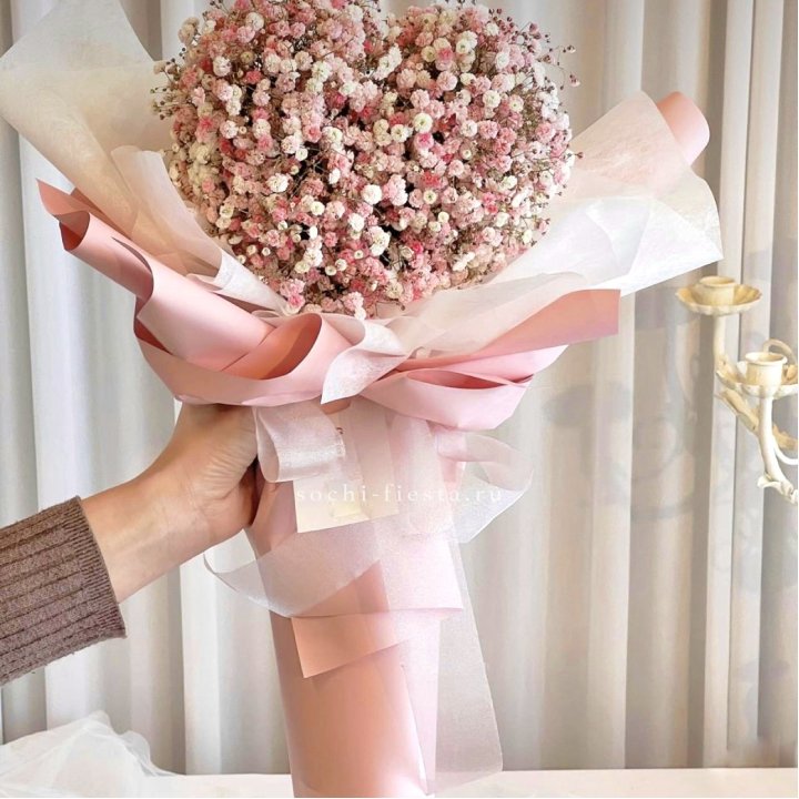 Сердце из гипсофилы  в Тольятти