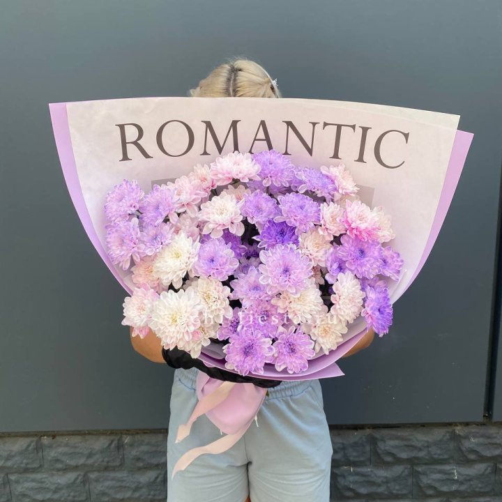 Букет сиреневых хризантем в Тольятти