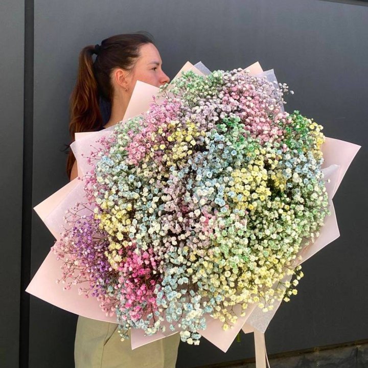 Пышный букет из гипсофил  в Тольятти
