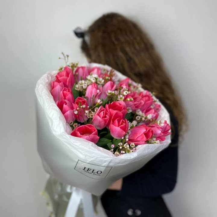 Дуо тюльпаны с хамелациумом в Тольятти