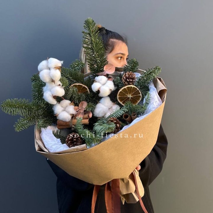 Зимний букет с нобилисом в Тольятти