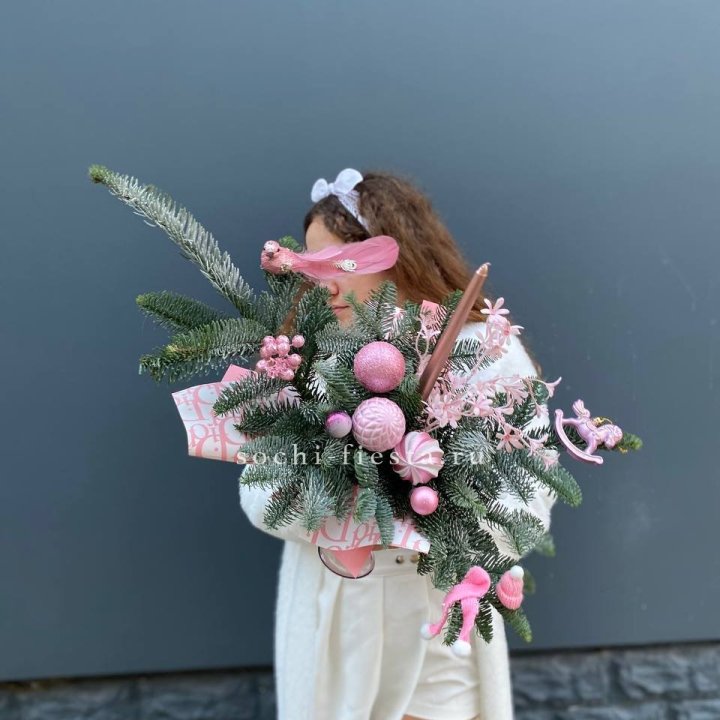 Композиция бокал розовый в Тольятти