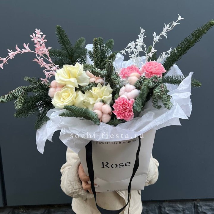 Цветочная сумка с нобилисом в Тольятти