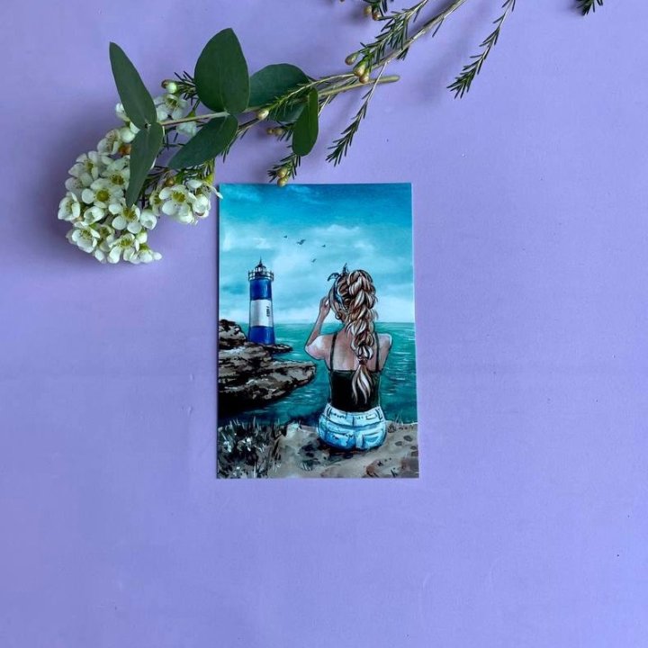 Открытка к букету "Океан" в Тольятти