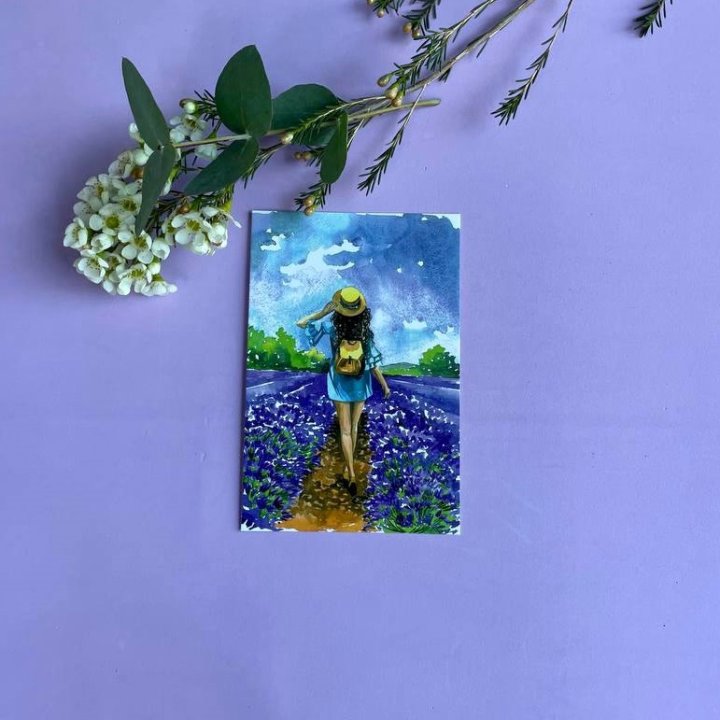 Открытка к букету "Цветочная дорога" в Тольятти