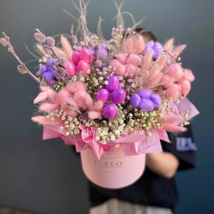 Сухоцветы в коробке  в Тольятти