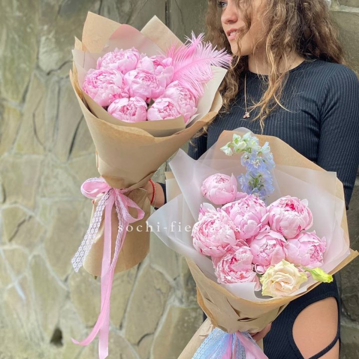 7 зефирных пионов  в Тольятти