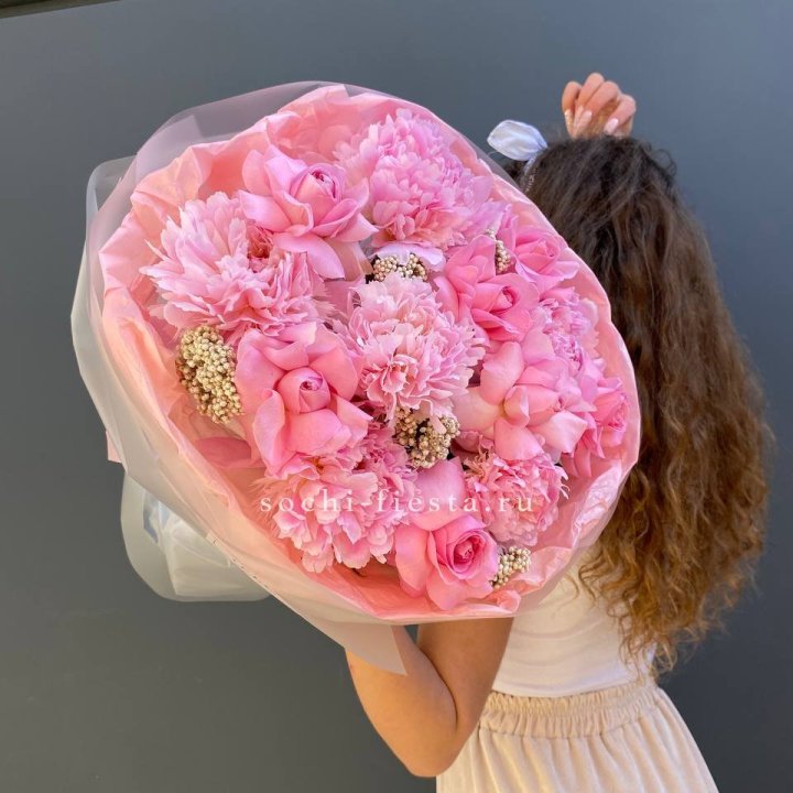  Букет с пионами "Пинки" в Тольятти