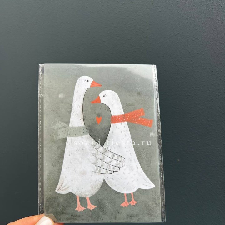 Открытка к букету "Гуси” в Тольятти