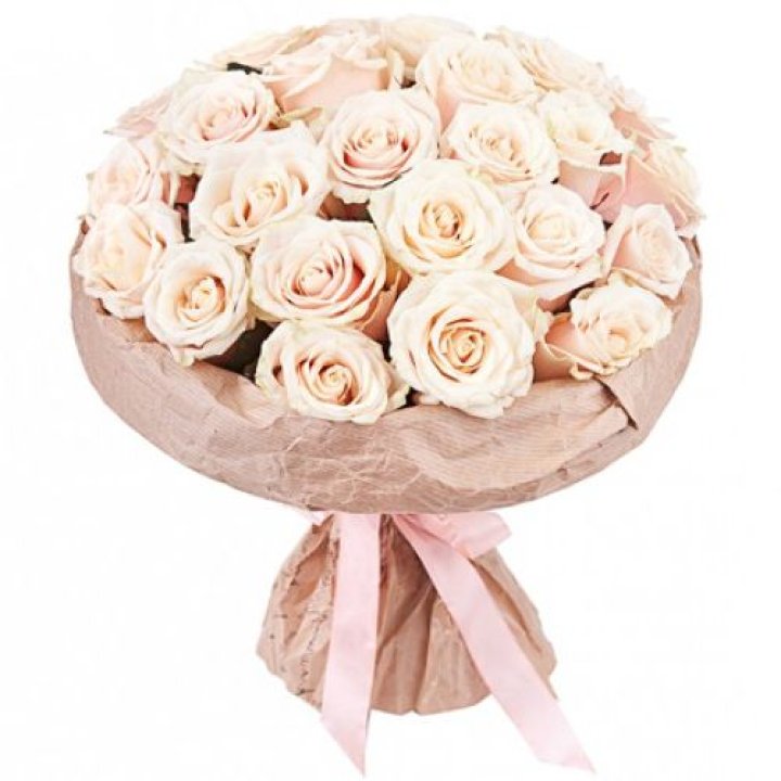 25 кремовых роз "Craft" в Тольятти