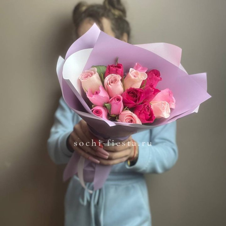 Букет из 15 роз Микс (Кения) в Тольятти