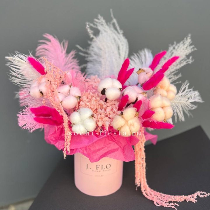 Авторский бокс с сухоцветами №1 в Тольятти