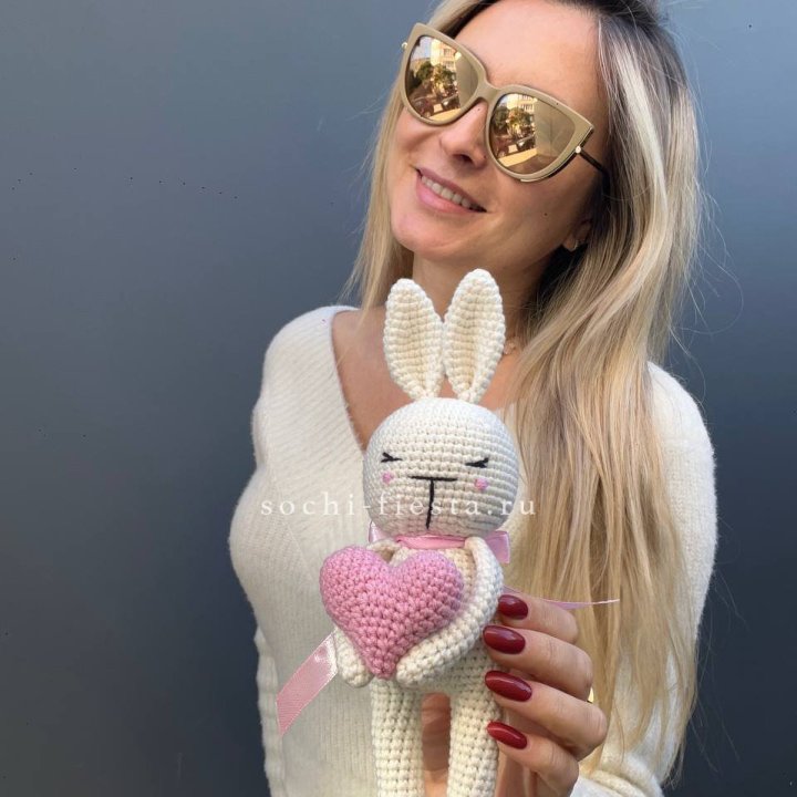 Зайка с сердцем ручной работы в Тольятти