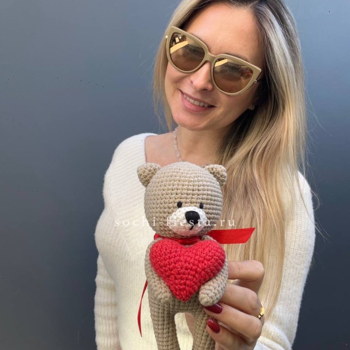 Мишка с сердцем ручной работы в Тольятти