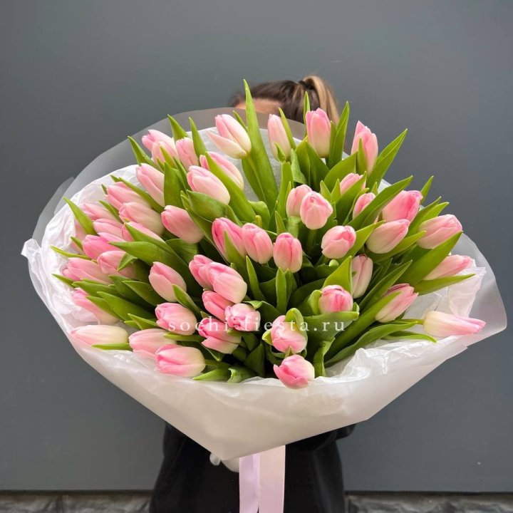 Букет тюльпанов нежно-розовых в Тольятти