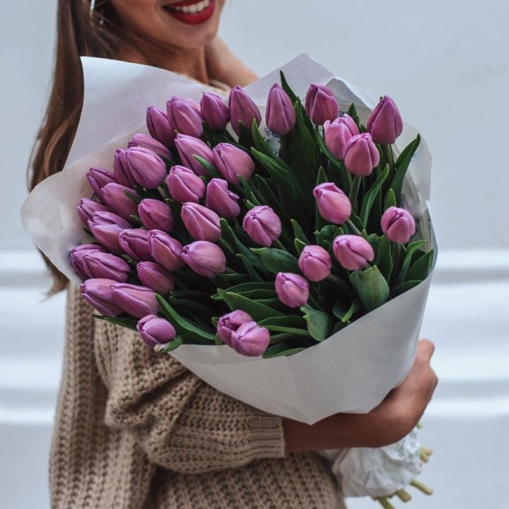 39 сиреневых тюльпанов в Тольятти