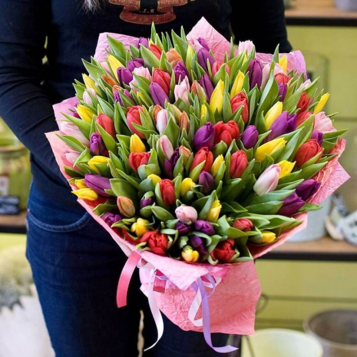 101 тюльпан "Джуси" в Тольятти